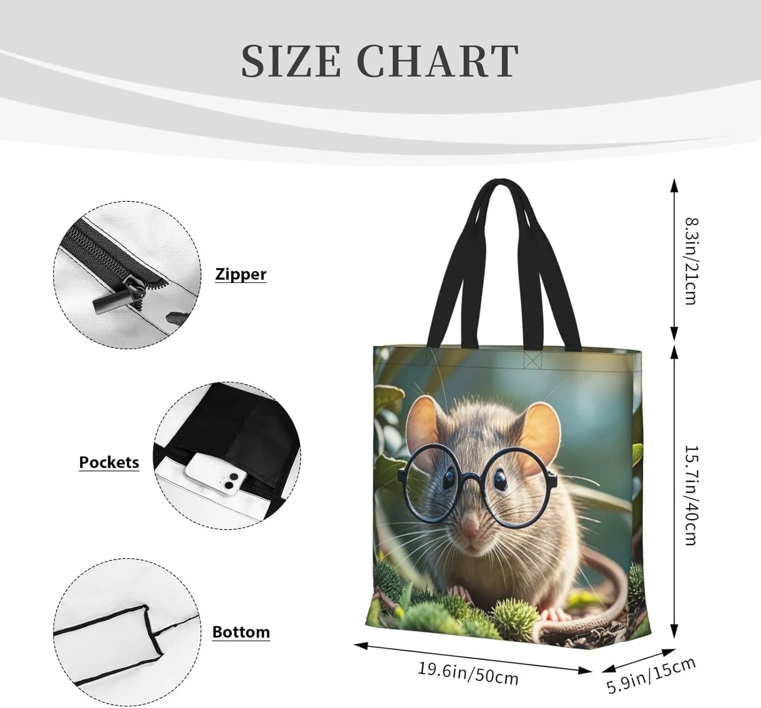 Tote Bag Large Capacity Grocery Bag With Zipper Heaps of Orange Monarch Butterflies Shopping Bag Shoulder Bag for Women
