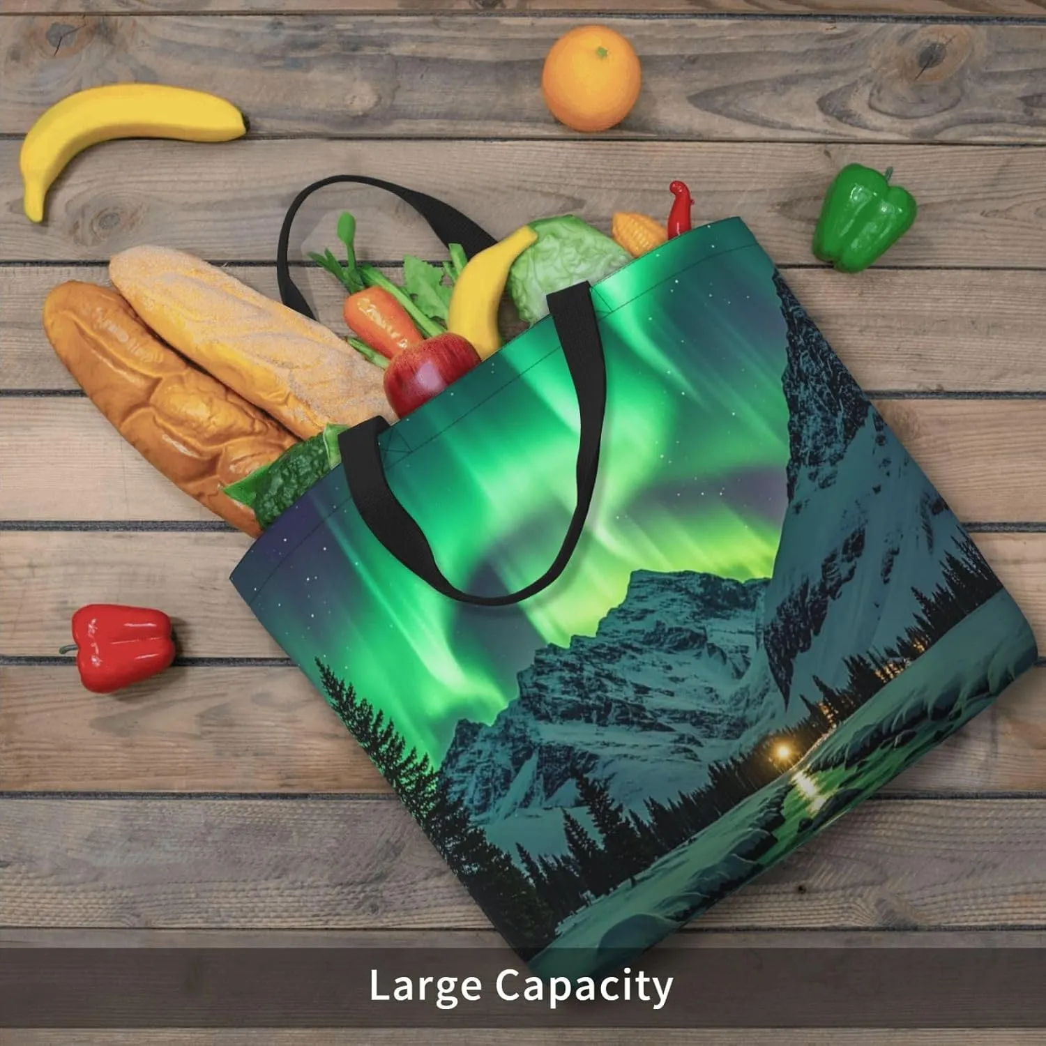 Tote Bag Large Capacity Grocery Bag With Zipper Ocean Sea Animal Shark Shopping Bag Shoulder Bag for Women