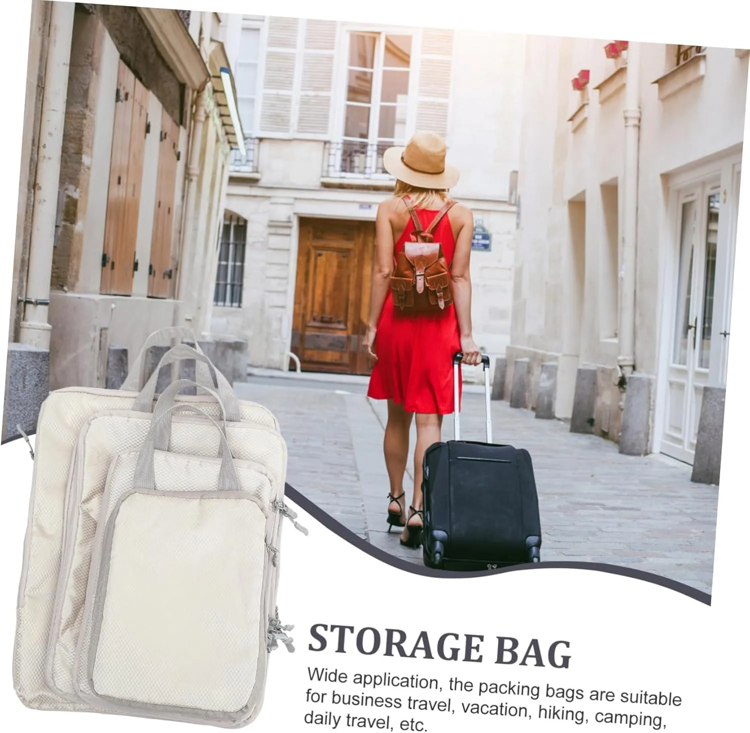 Travel Packing Cubes Set Compression Suitcase Organizer Bags for Business Vacation