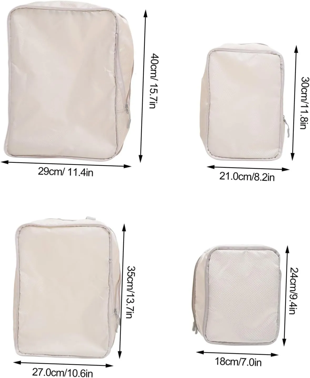 Travel Packing Cubes Set Compression Suitcase Organizer Bags for Business Vacation