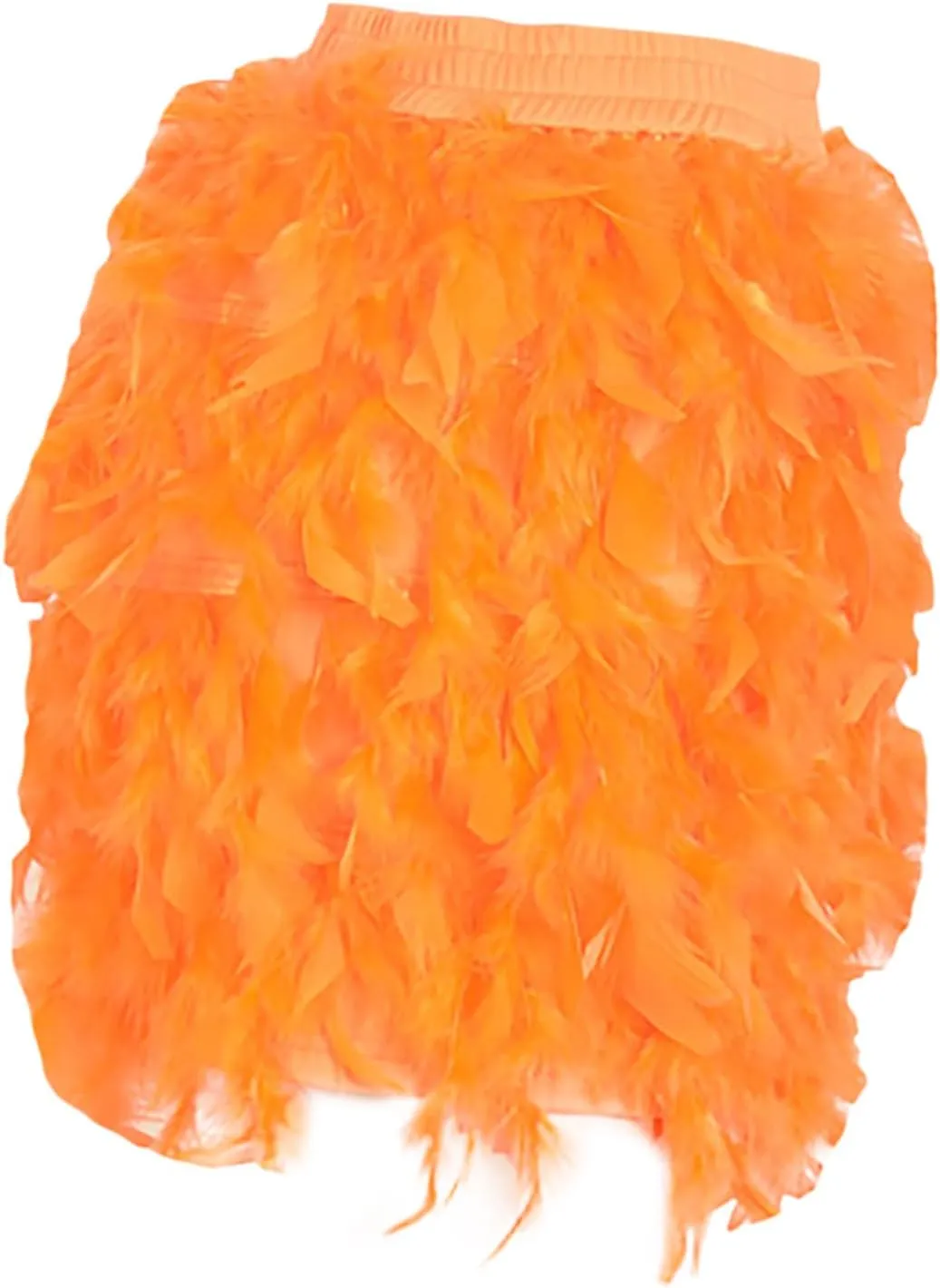 Trendy Skirts European and Women's Turkey Feather Skirt Short Skirt Half Skirt Sexy Skirt Short Suspender Dress