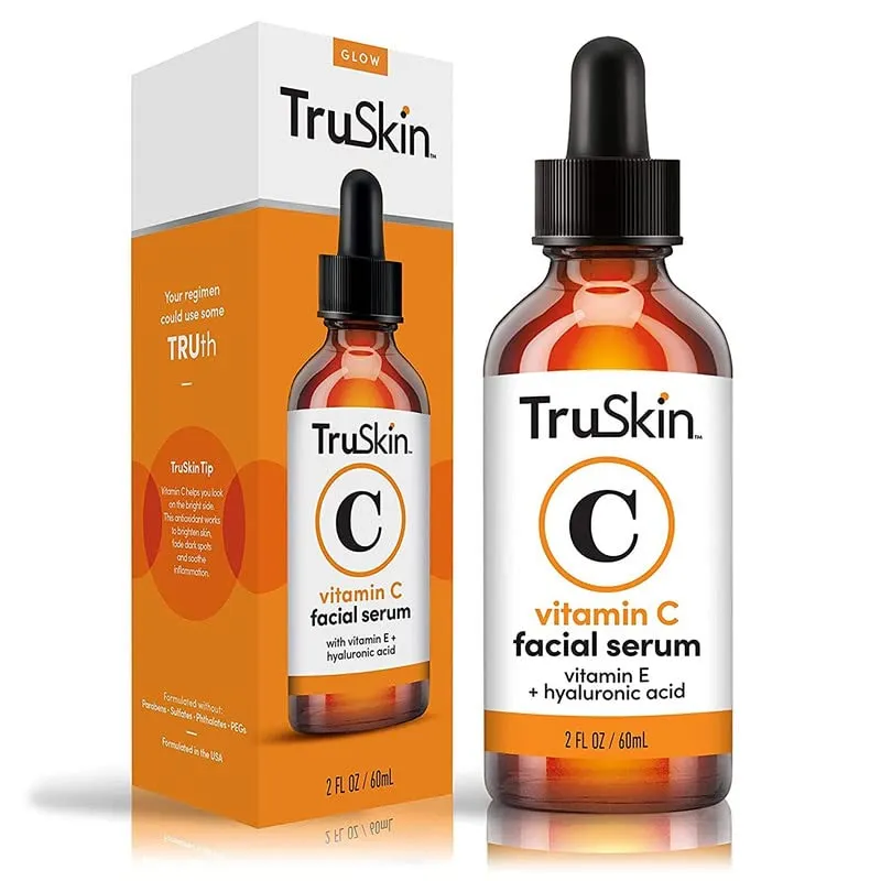 TruSkin Vitamin C Serum for Face – Anti Aging Face Serum with Vitamin C, Hyaluronic Acid, Vitamin E – Brightening Serum for Dark Spots, Even Skin Tone, Eye Area, Fine Lines & Wrinkles, 2 Fl Oz