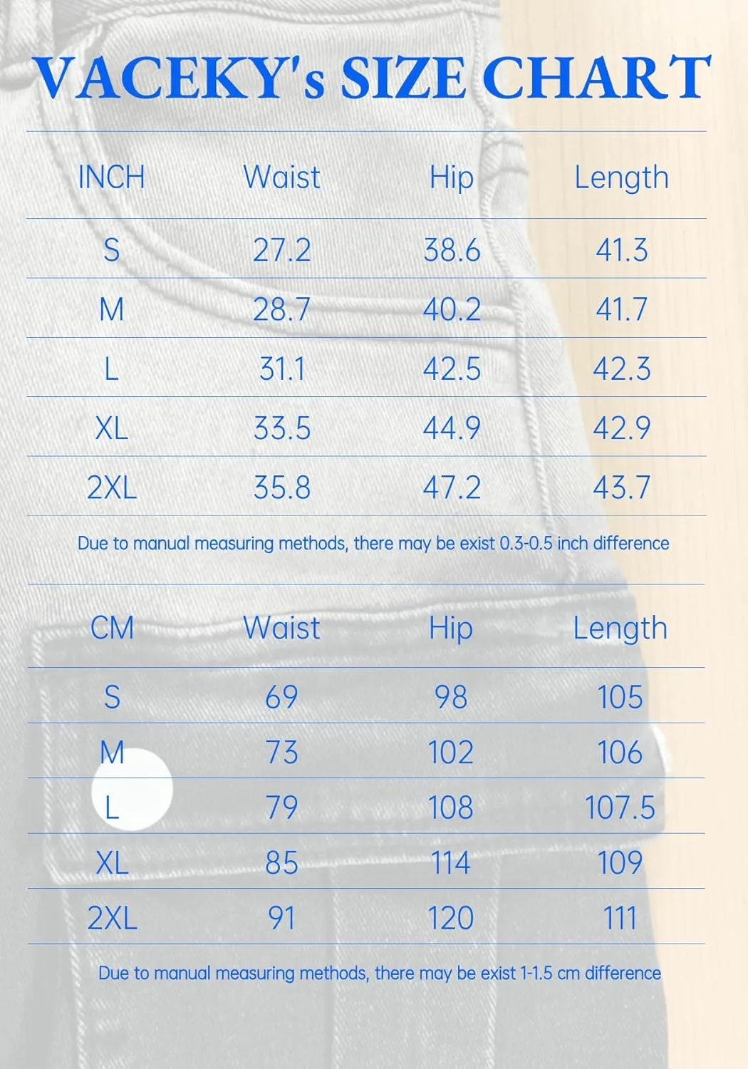 Vaceky Stretch Baggy Jeans Women High Waist Straight Leg Y2K Denim Cargo Pants