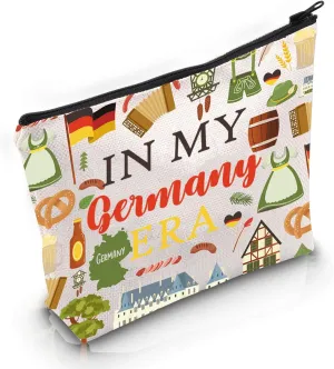 VAMSII Germany Travel Traveling Gift Germany Era Makeup Bag Germany Trip Vacation Cosmetic Bag Germany Souvenir Gift (Germany Era M)