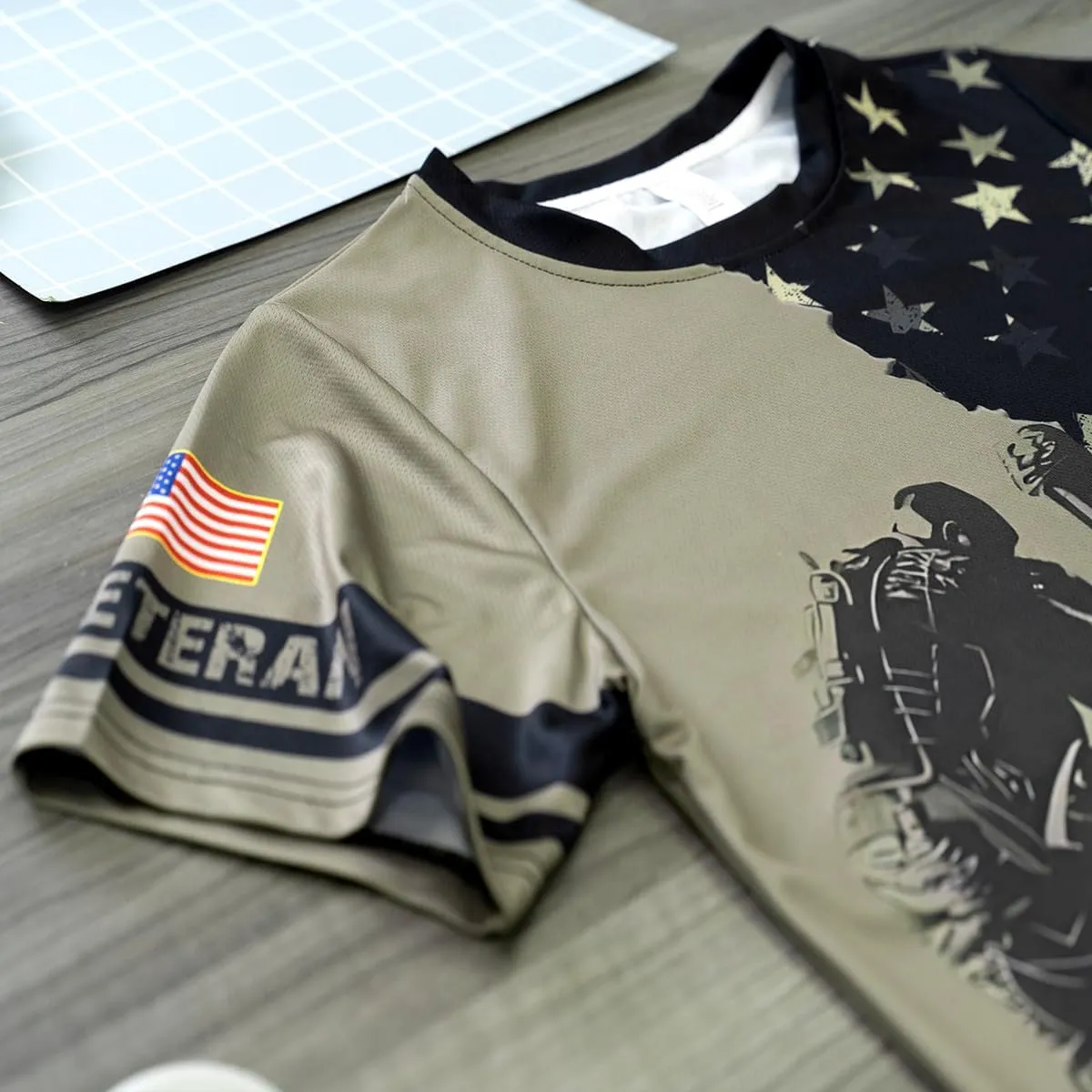Veteran Army T-Shirt US Military Pride American Flag Vintage Jersey, Army Shirts for Men Memorial Day Idea