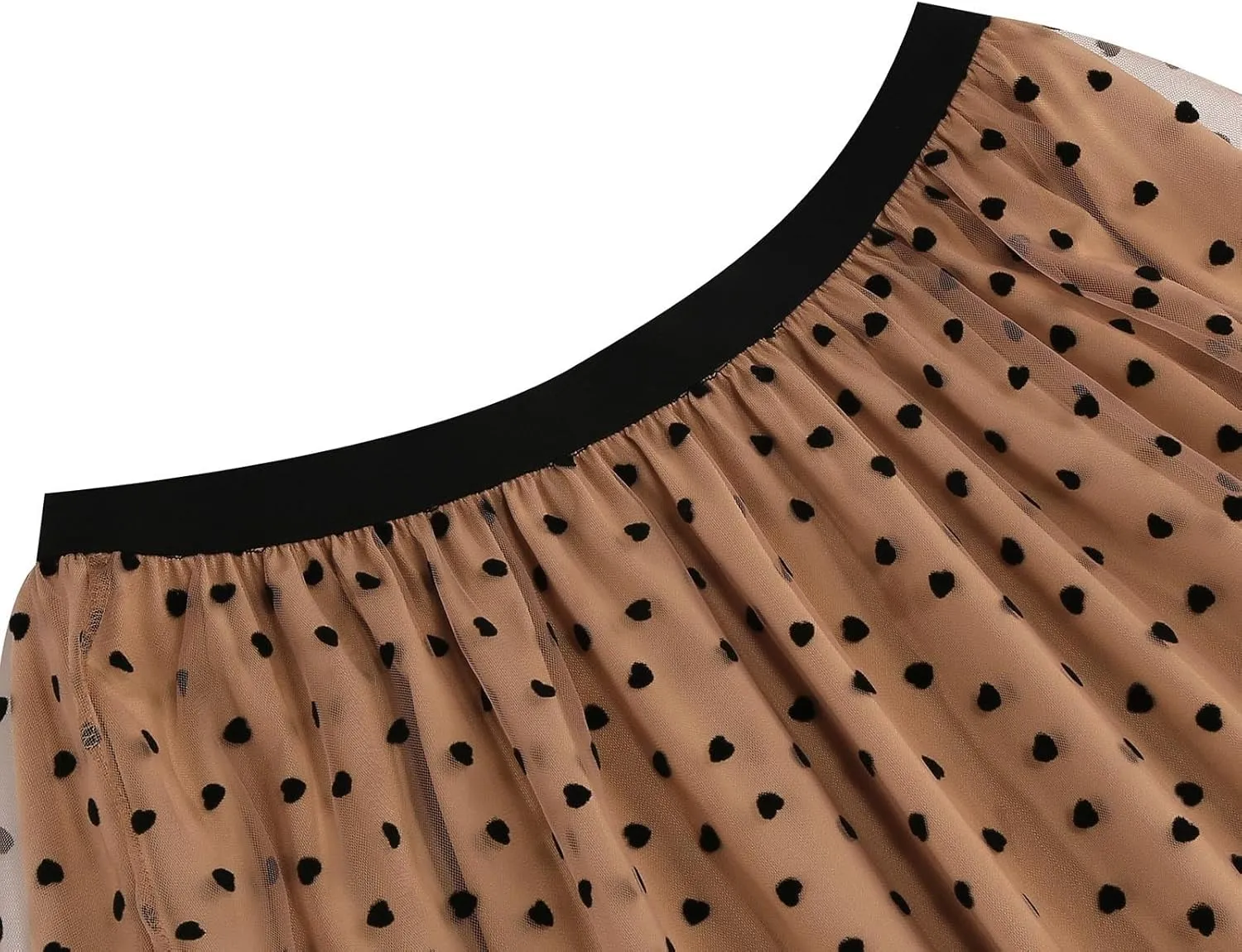 Women High Elastic Waist Pleated Solid Color Skirt Midi Swing A-line Skirts Midi Lace Tulle Tutu Cute Pleated Skirt