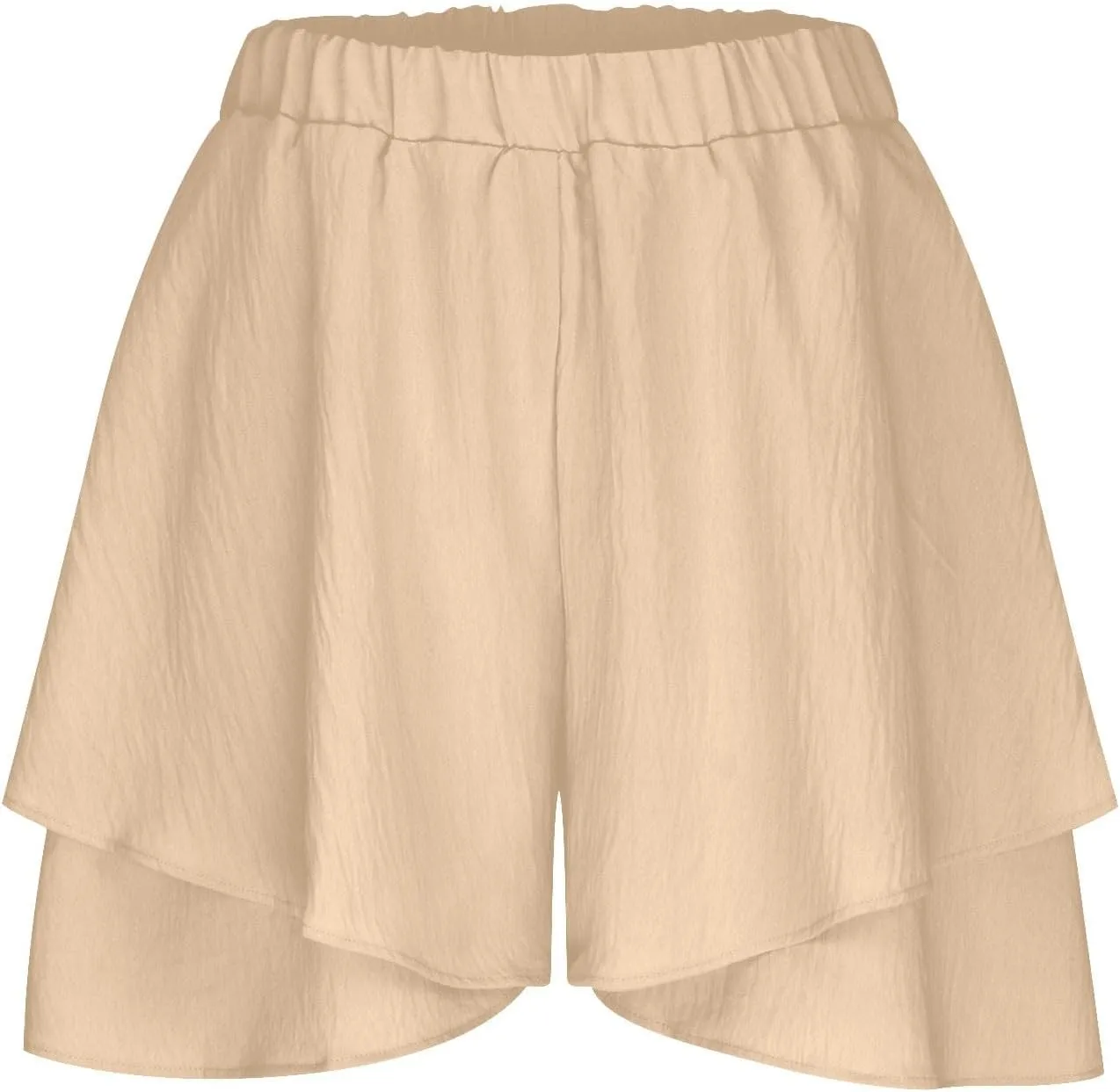 Women High Waist Ruffle Mini Shorts Skirt Flowy Layered Ruffle Hem Flared Short Casual Swing Beach Mini Short Skirt