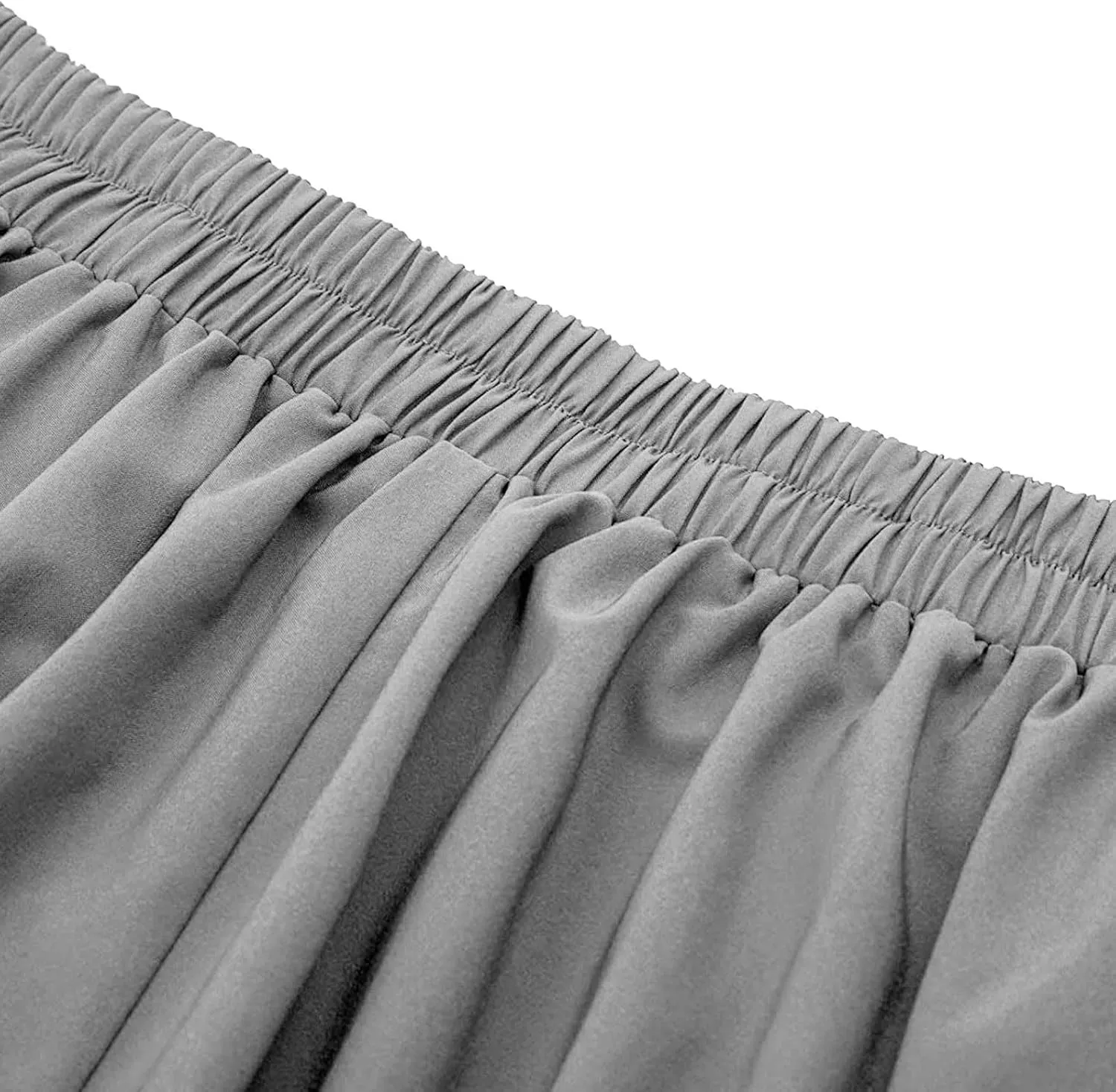 Women Midi Skirt Button High Waisted Elastic Casual Solid Color Pleated Knee Length Flowy A Line Skirts