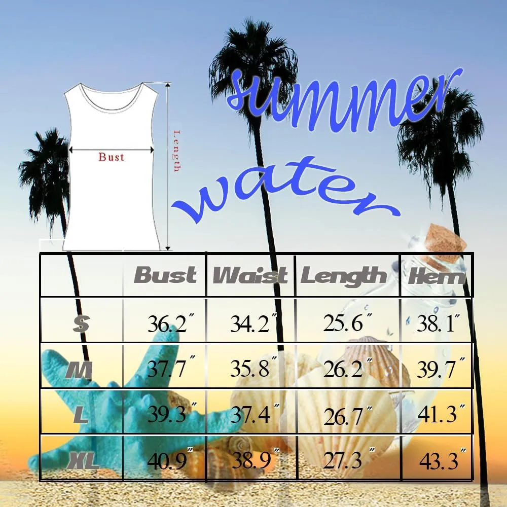Women No One Likes A Shady Beach Tank Tops Summer Tees Funny Graphic Loose Sleeveless Novelty Holiday Shirt