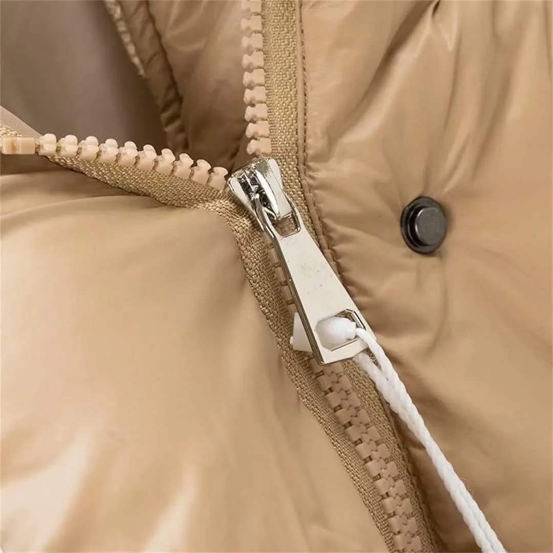 Women Puffer Vest Thicken Loose Warm Cotton Padded Waistcoat Winter Sleeveless Jacket Vests