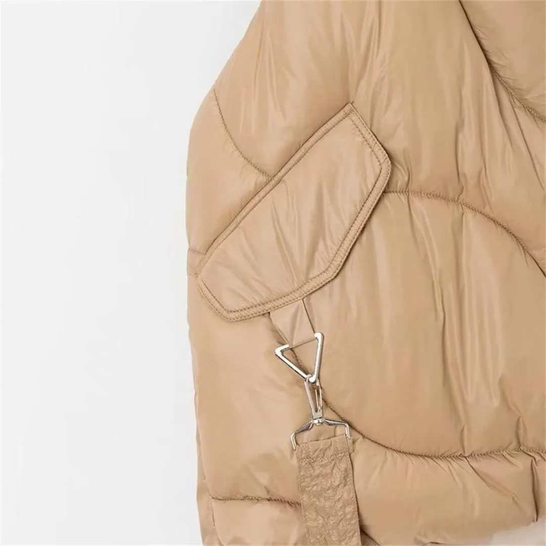 Women Puffer Vest Thicken Loose Warm Cotton Padded Waistcoat Winter Sleeveless Jacket Vests