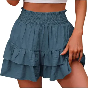 Womens Athletic Skort Elastic Waist Skorts High Waisted Skort Plus Size Summer Skort Casual Tennis Skort for 2024