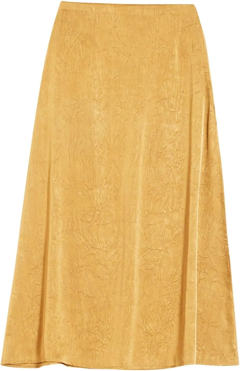 Women's Elegant Satin Skirts High Waisted Silk A Line Flared Dressy Casual Business Work Office Fishtail Midi Skirt