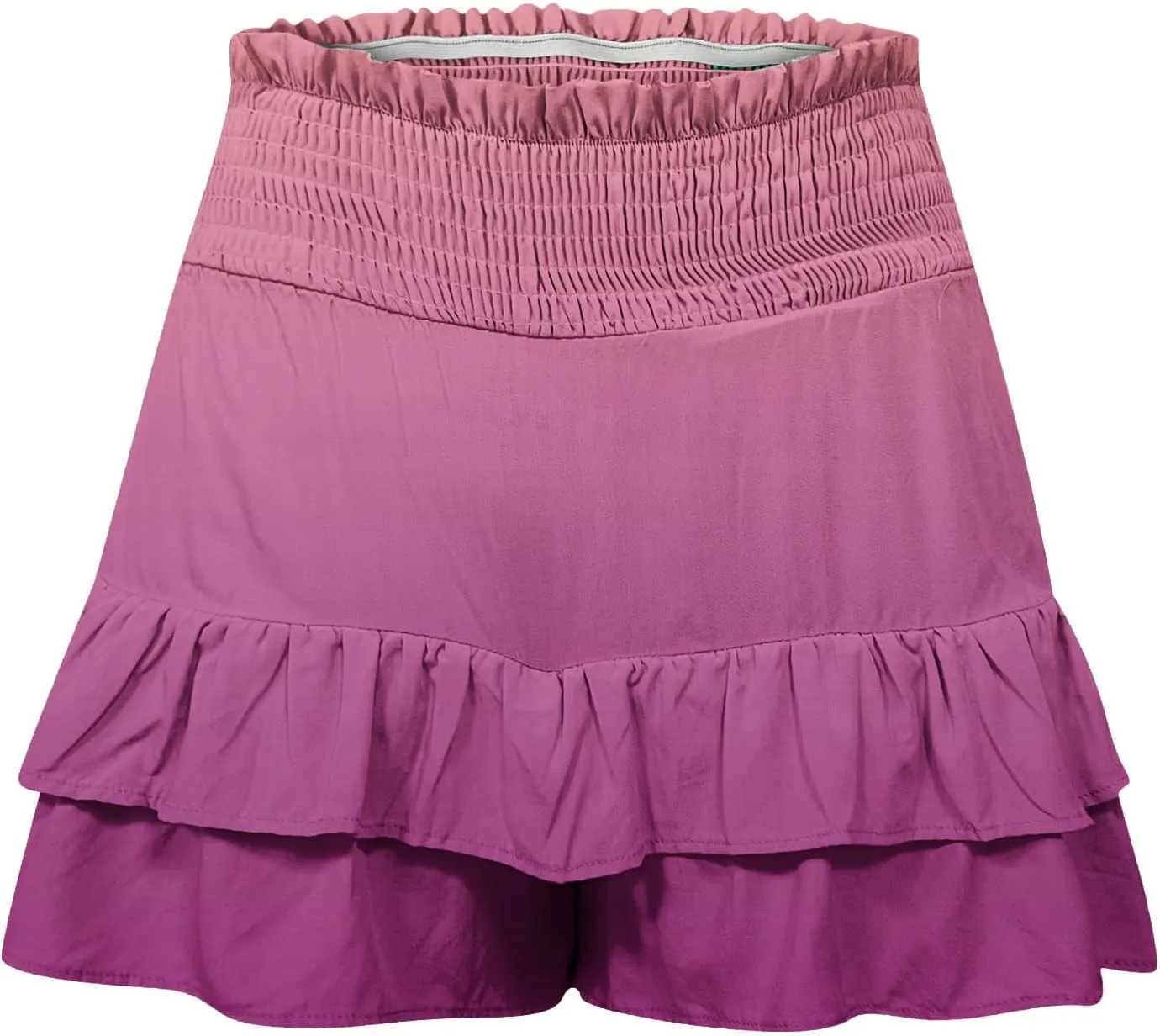 Womens Flowy High Waisted Shorts Summer Casual Ruffle Skorts Cute Mini Skirts Trendy Gradient Comfy Beach Short Pants
