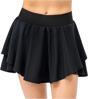 Women's High Waist Tennis Skirts Cutting Hem Pleated Athletic Golf Running Skorts Summer Lightweight Flowy Lounge Shorts