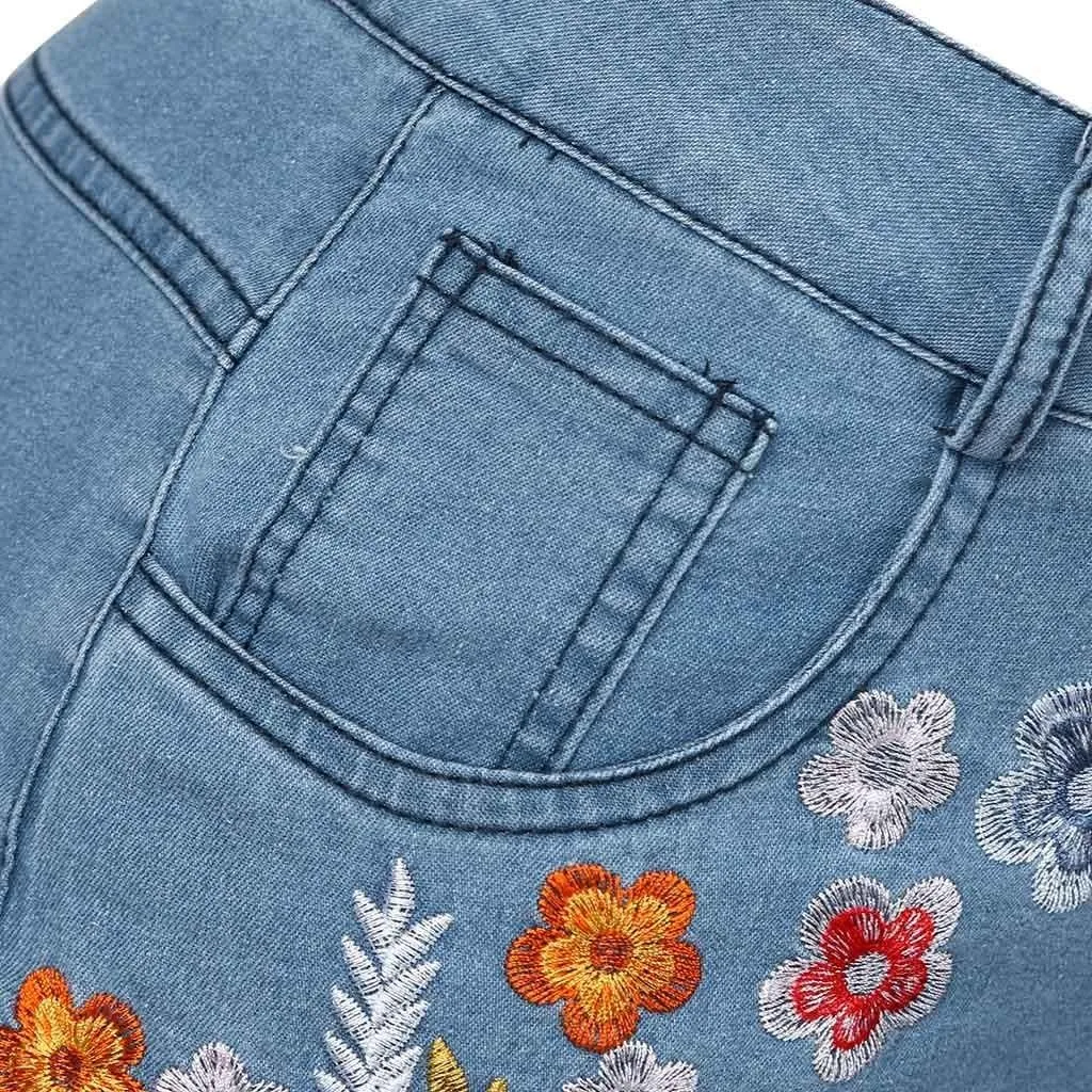 Womens High Waist Vintage Pants Casual Straight Leg Baggy Trousers Casual Loose Wide Leg Floral Print Jeans Streetwear