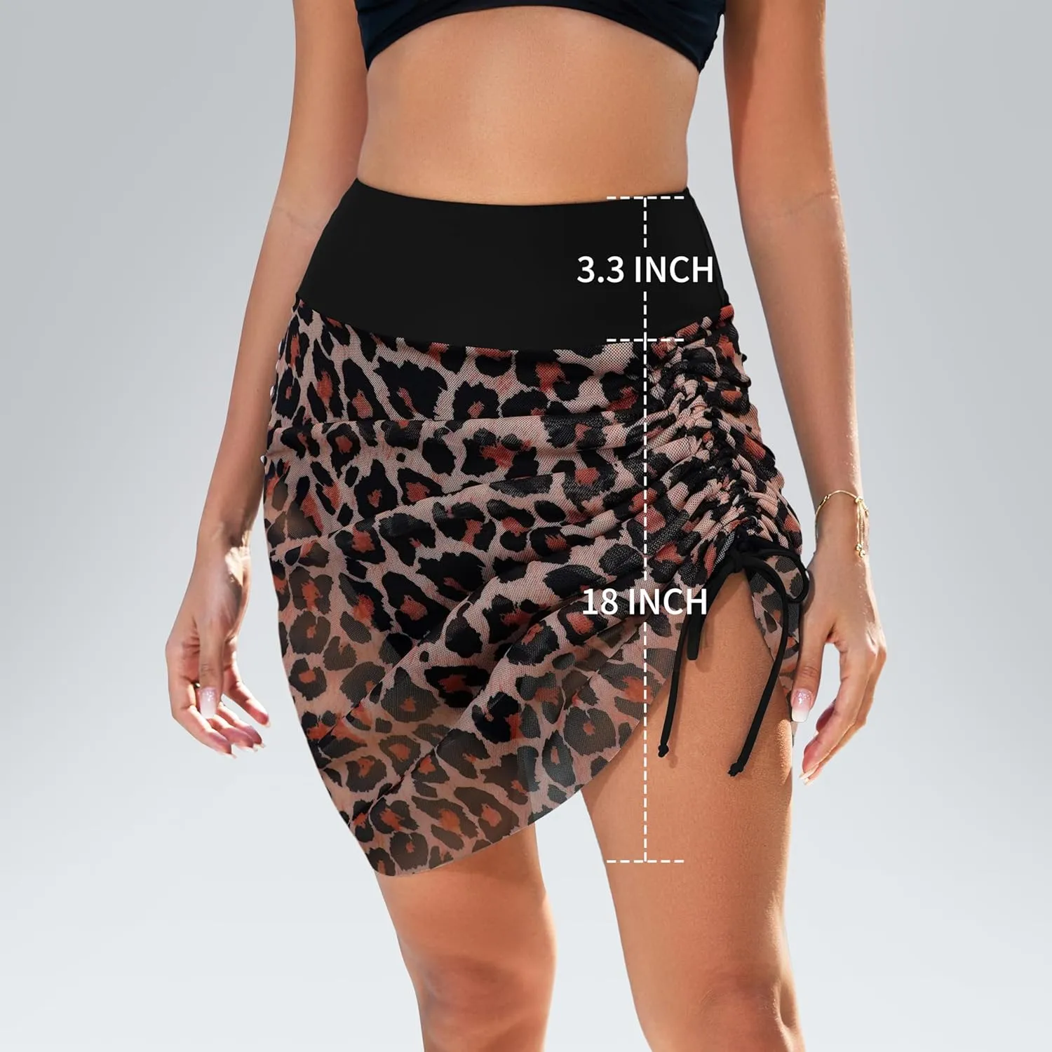 Women's High Waisted Swim Skirt Tummy Control Bikini Swimsuit Bathing Suit