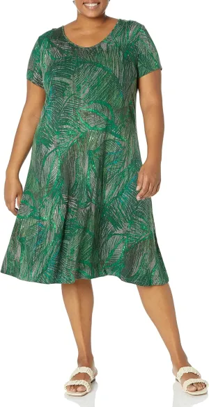 Women's Plus Size Dress X Back PRT