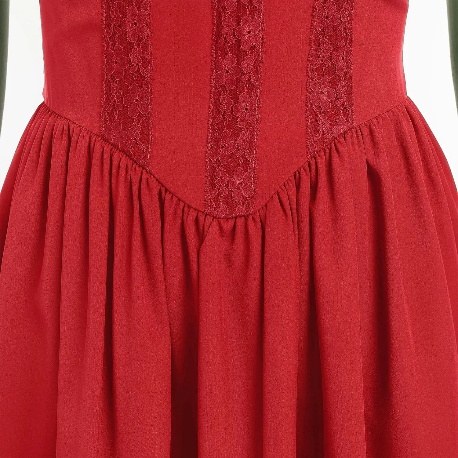 Women's Short Corset Sundress Boho Mini Dress Sleeveless Backless Low Cut Lace Dress Summer