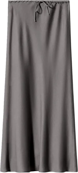 Women's Skirts Elastic Waist High Pure Color Split in The Dress Clothing Spring Outfits