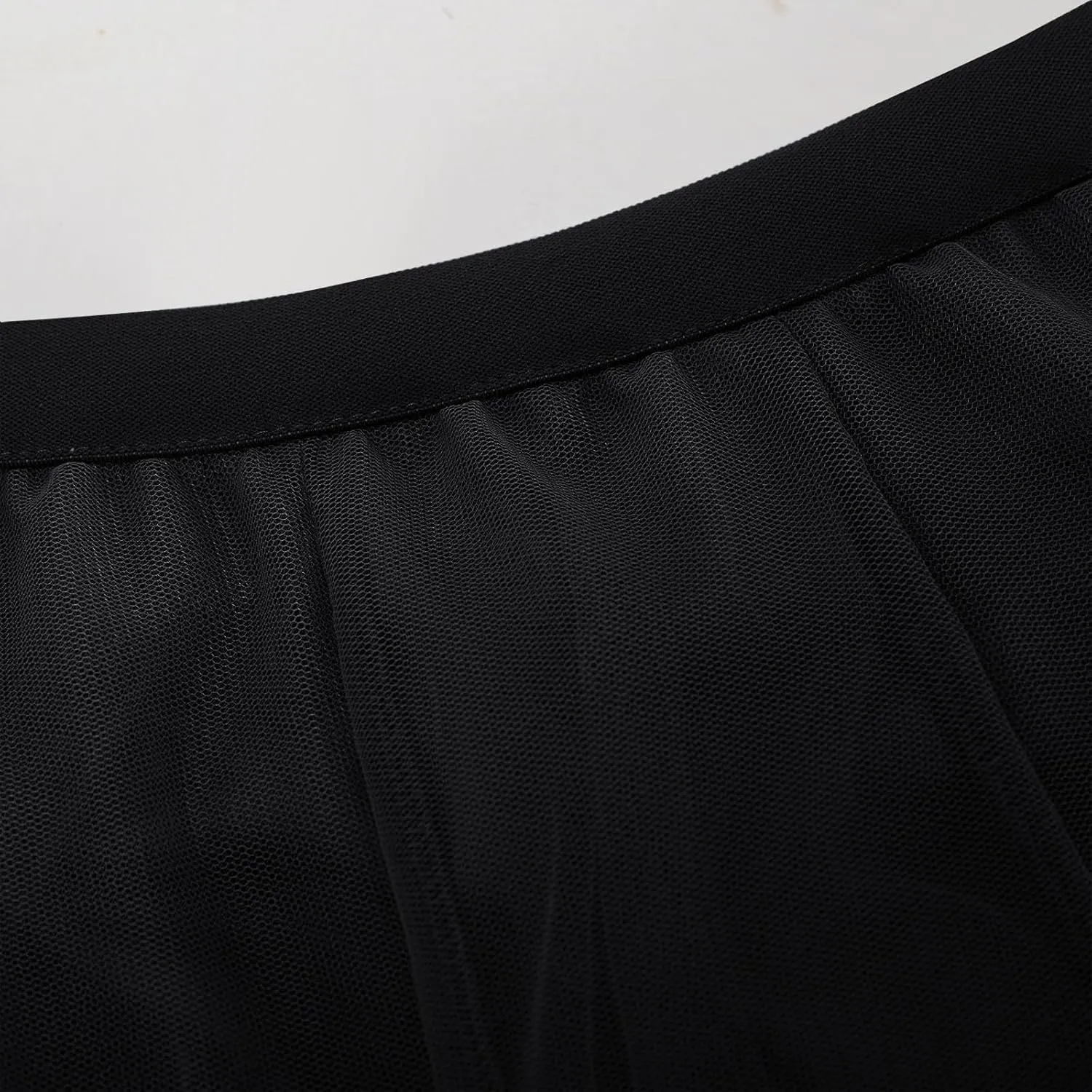 Womens Tulle Skirt Elegant Pleated Skirts for Women Midi Length Elastic Waist Skirts Party Evening A Line Tutu Skirts