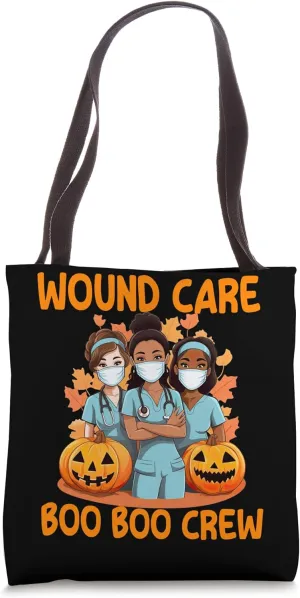 Wound Care Nurse Boo Crew Halloween Doctor Tech RN Tote Bag