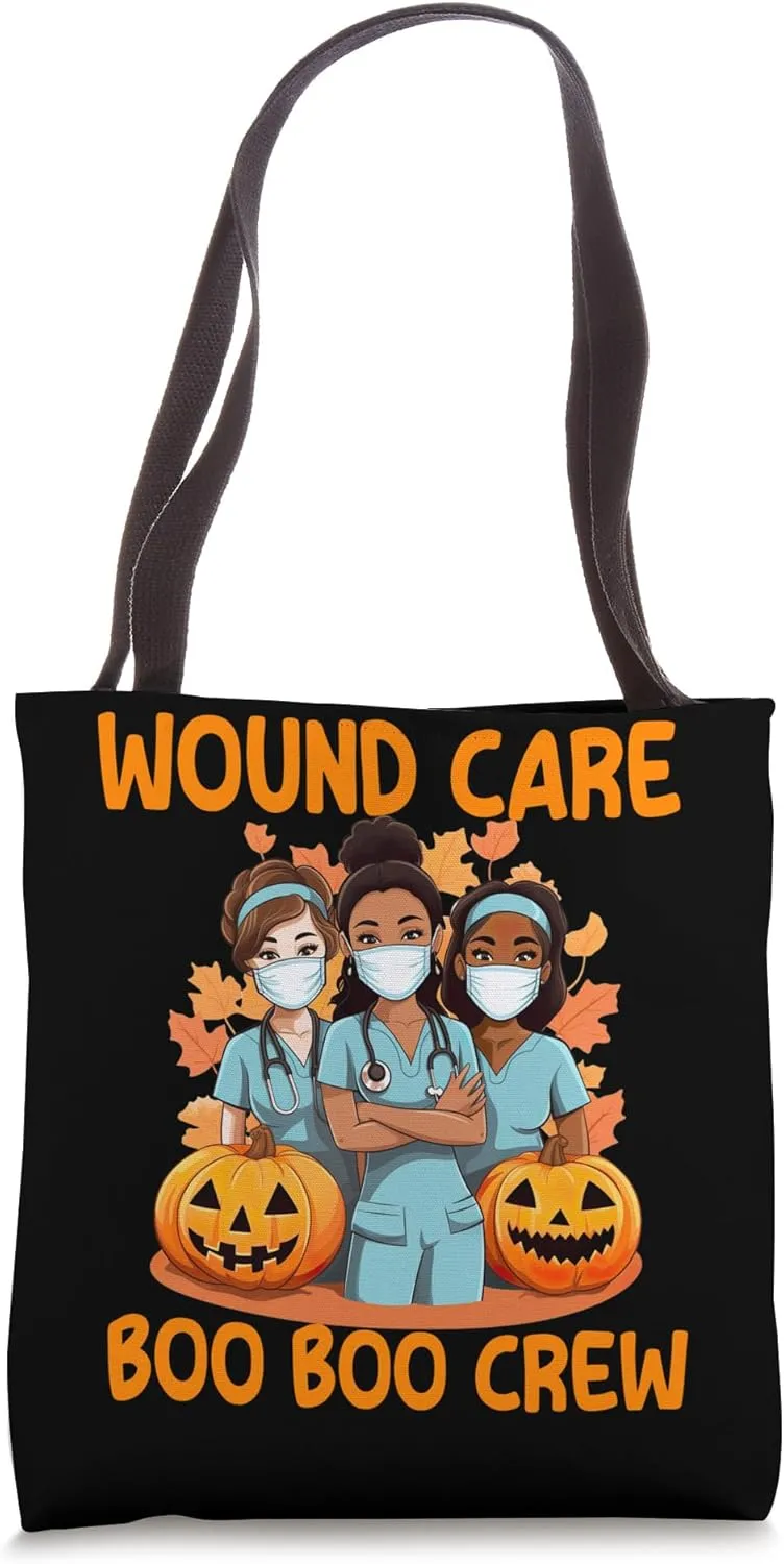 Wound Care Nurse Boo Crew Halloween Doctor Tech RN Tote Bag