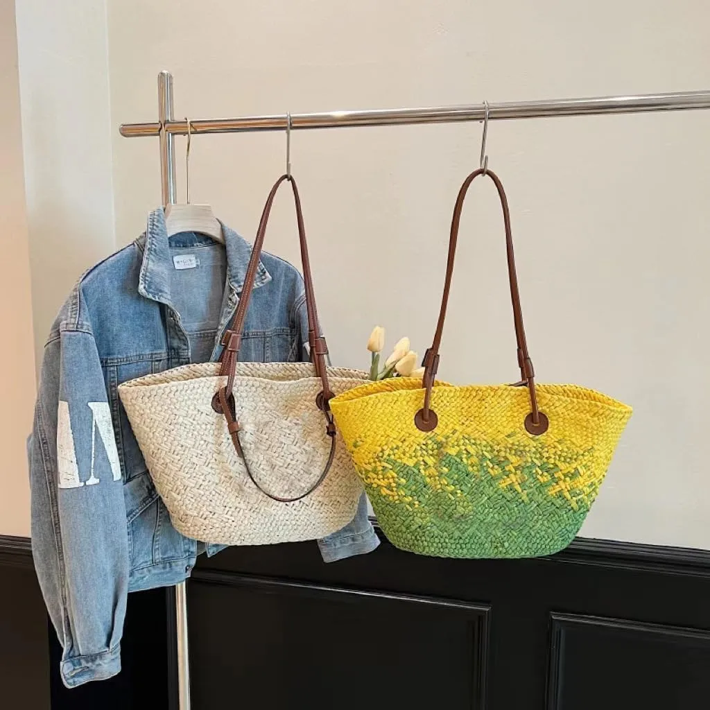 Woven Tote Bag for Women Straw Bags for Women 2024 Straw Tote Bag Straw Beach Bags for Women