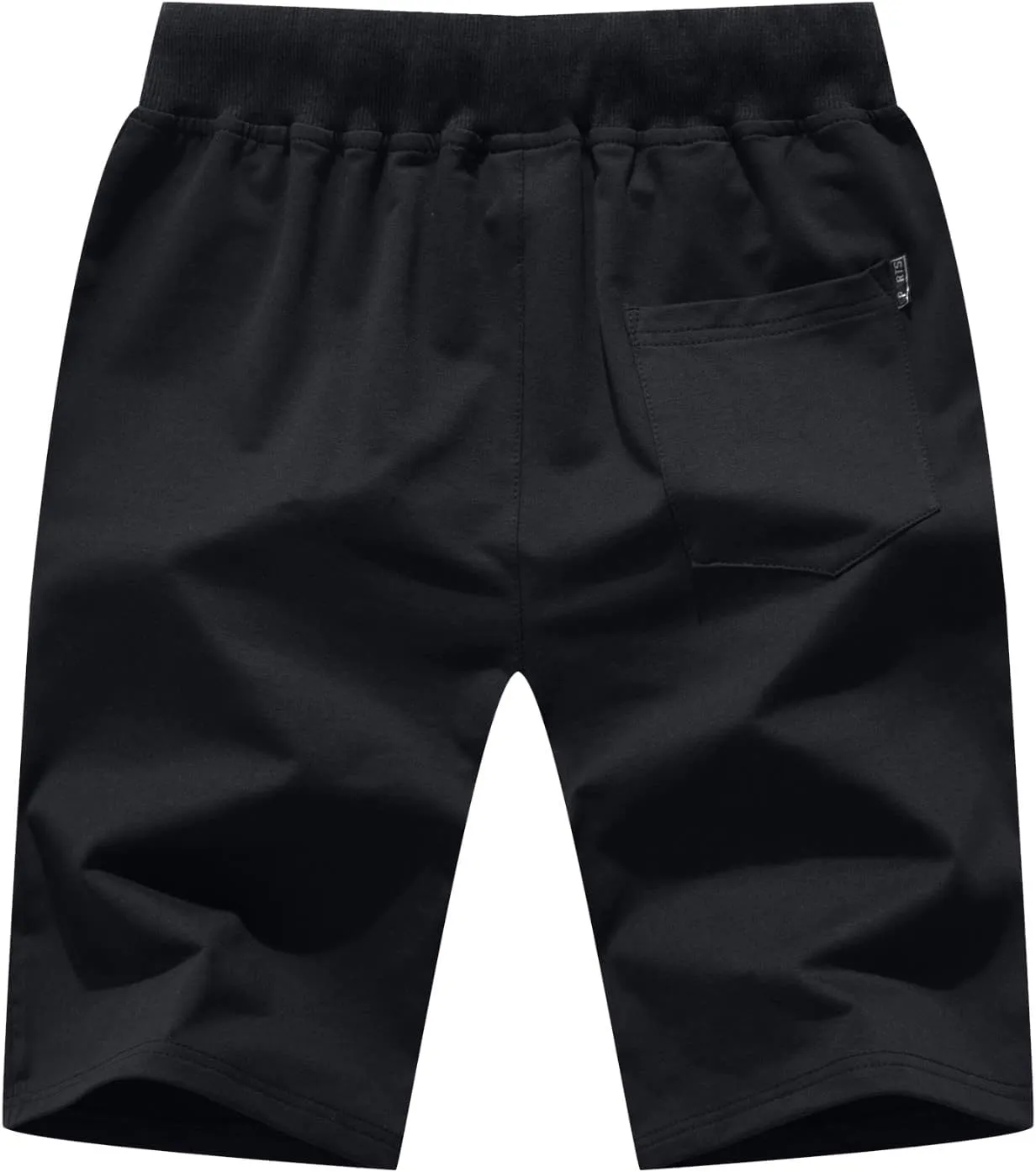 Ymosrh Mens Shorts Casual Drawstring Elastic Waist Workout Shorts with Zipper Pockets