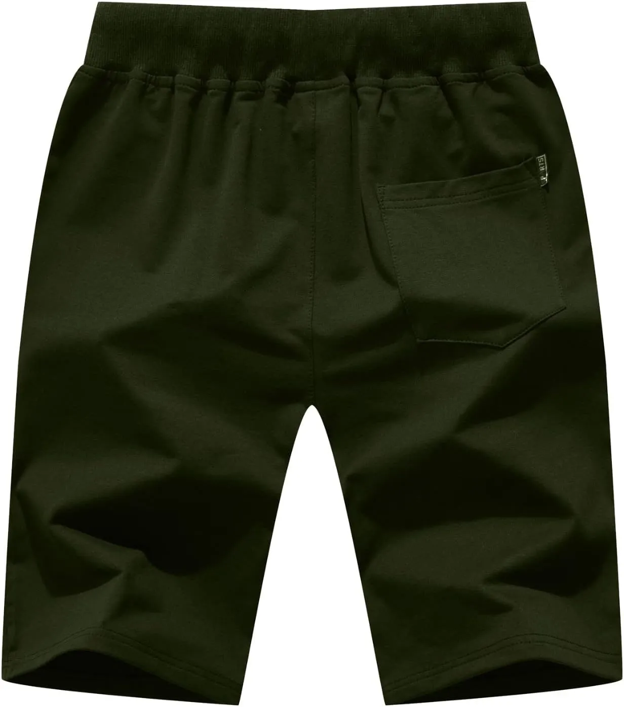 Ymosrh Mens Shorts Casual Drawstring Elastic Waist Workout Shorts with Zipper Pockets