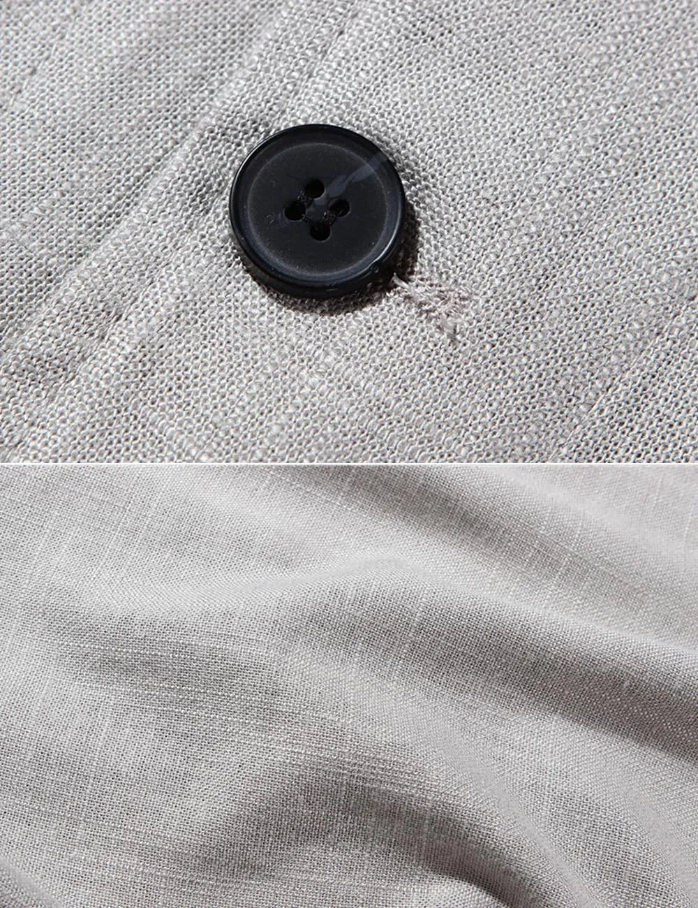 Ystylee Men's Linen Vest Button Down Lightweight Solid Color Sleeveless Shirts Fishing Safari Travel Outwear with Pockets